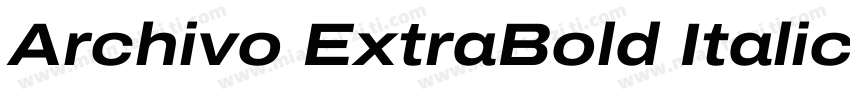 Archivo ExtraBold Italic字体转换